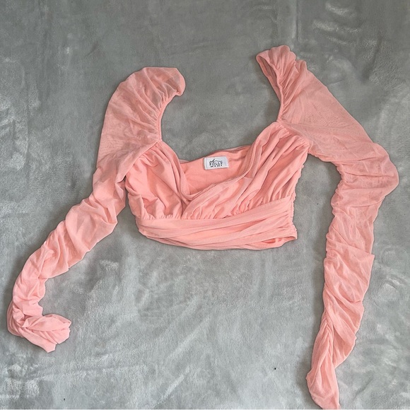 Princess Polly pink mesh shirt - Picture 2 of 3